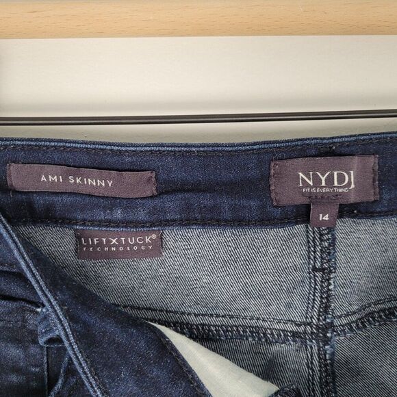 NYDJ Ami Skinny Jeans High Waist Dark Wash Blue Size 14 - Picture 12 of 12